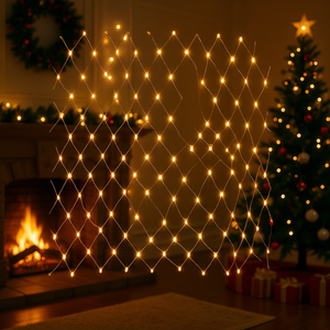 Christmas <b>Net</b> <b>Lights</b> Warm White 9.8'x6.6' LED Indoor <b>Outdoor</b> Use IP44 Dimmable - Product Image 2