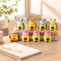 Groothandel Cartoon Avocado Dieren Squishy Slow Rebound PU Schuim Fruit Stress Verlichtend Fidget Toy voor Kinderen Volwassenen Novelty Gift OEM