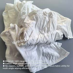 Trapos de Algodón Blancos Industriales a Granel, Trapos de Algodón Reciclados Mixtos, Trapos de Algodón para Limpieza - Product Image 4