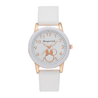 Montre électronique à quartz pour enfants, écologique, avec boîtier en alliage, motif lapin, en silicone, style frais, simple et tendance