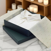 Emballages en carton rigides pour vêtements de luxe personnalisés avec couvercle amovible, 2 pièces, laminage mat, revêtement UV pour chaussettes, fourrure