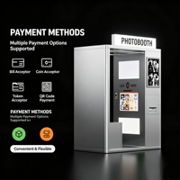 Kiosque photo en acier inoxydable, borne de service libre tout-en-un avec imprimante à écran tactile, photomaton