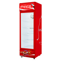 Réfrigérateur commercial à porte simple verticale en verre, vitrine Coca-Cola, congélateur pour boissons, réfrigérateur