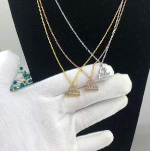 Nuovo Design <span class=keywords><strong>collana</strong></span> in acciaio inox oro <span class=keywords><strong>con</strong></span> cristallo Cz <span class=keywords><strong>segno</strong></span> <span class=keywords><strong>zodiacale</strong></span> <span class=keywords><strong>collana</strong></span> - Product Image 6