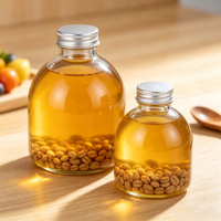 250ml 350ml 500ml Glazen sapfles drankenfles met schroefdopjes voor fruitwijn glazen wijnfles aangepaste logo sticker