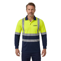 Polo de travail haute visibilité avec bandes réfléchissantes, pantalon de travail, chemise haute visibilité pour la route, chemise ignifuge