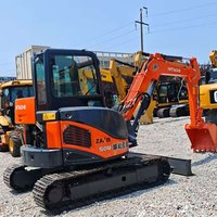Mini-excavatrice Hitachi ZX50 d'occasion du Japon, 5 tonnes, moteur Isuzu, modèle 2021, pompe à moteur et engrenage inclus pour vidéo – Performances optimales