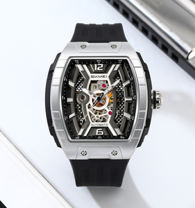 Montres de luxe Skmei M033 <span class=keywords><strong>pour</strong></span> hommes, étanches, lumineuses, automatiques, bracelet carré, squelette, mécaniques, Reloj - Product Image 2