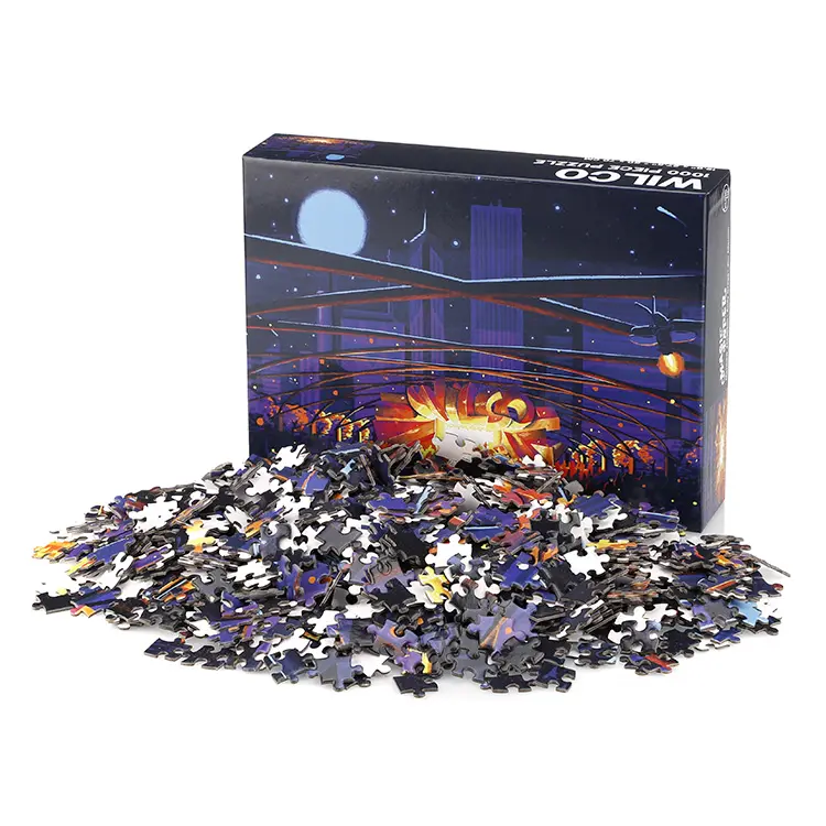 Puzzle en papier personnalisé, lot de 1000 pièces, 1500, 2000 pièces, de bonne qualité, pour enfants et adultes