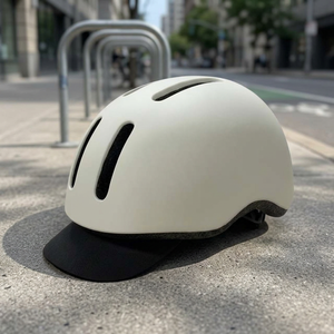 Casco de Ciclismo Urbano - Blanco y Gris Oscuro - Product Image 3