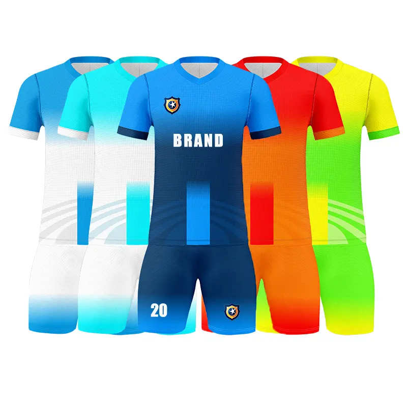 OEM High Quality Sublimated Professional Soccer Jersey Set Quick-dry Football Shorts Uniform Style Sportswear Digital Print