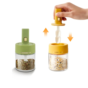 Botella de Vidrio para Condimentos con Cuchara Telescópica, 1 Pieza, para Cocina, a Prueba de Fugas y Humedad, Venta al Por Mayor - Product Image 1