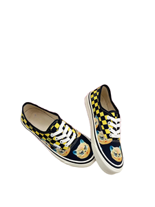 Zapatos de Lona de Corte Bajo con Diseño de Tablero de Ajedrez Estilo Hawaiano para Primavera, Verano y Otoño, Parte Superior de Cuero Genuino, Impermeables y Transpirables - Product Image 6