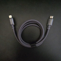 Kabel USB C ke USB C dengan Desain Kristal Es Transparan yang Estetis, Pengisian Daya Ultra Cepat