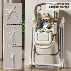 Seggiolone Pappa Pieghevole <span class=keywords><strong>Sedia</strong></span> da Pranzo Altezza Regolabile Seggiolone per Bambini 3 in <span class=keywords><strong>1</strong></span> con Ruote - Product Image 3