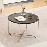 Table basse moderne en MDF, table d'appoint ronde de style nordique, prix d'usine bas, vente en gros