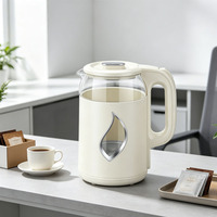 Bouilloire Électrique Domestique 1,5 L à Ébullition Rapide, Chauffe-Eau en Verre Durable, Appareils de Cuisine en Gros