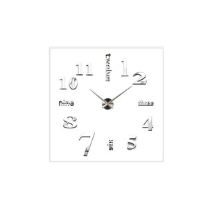 3D Wall <b>Clock</b> Mirror Style <b>Silent</b> Battery Powered Living Room Bedroom Decor DIY <b>Clocks</b> Irregular Shape Black And Silver - Product Image 3