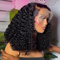 Pixice rizado Wear and Go 13*4 4*4 onda de agua italiano rizado 350% SDD 13X4 pelucas delanteras de encaje rizado sin pegamento para mujeres