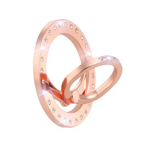 Support de téléphone de luxe scintillant avec anneau, poignée diamantée, support rotatif à 360° et magnétique, cadeau - Product Image 2