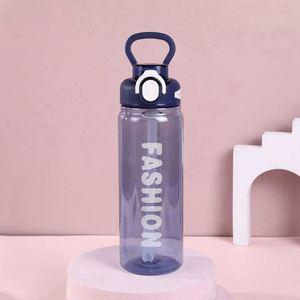 Large-Capacity Reusable Food Safe Transparent Solid Color PC Plastic Fitness One-Button Water <b>Bottle</b> Straw Water <b>Bottle</b> With - Product Image 6