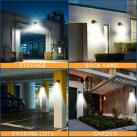 Luminaire mural LED CE ETL à coupure totale avec cellule photoélectrique 100-277Vac 80W/100W/120W pour espaces commerciaux, cours, entrepôts, garages