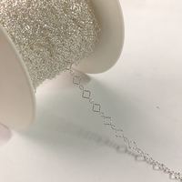 Nouvelles chaînes en argent S925 plaqué or pour la fabrication de bijoux permanents, modèle 3+1 à quatre feuilles