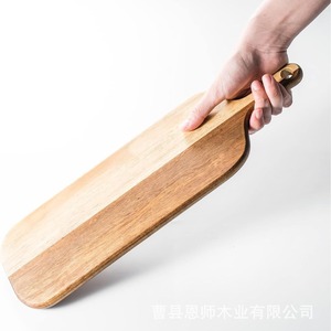 Tabla de cortar de madera de acacia de 38x19cm y 41x12cm con asa para uso en la cocina - Product Image 2