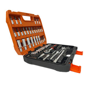 Precision Steel 53pcs 1/4 Inch Drive Sleeve Ratchet Wrench Set Hand OEM New Red Metric <b>Extension</b> <b>Rod</b> Variety Any Repair - Product Image 5