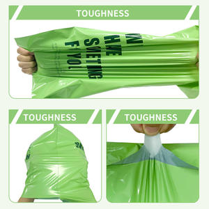 Bolsa de correo autoadhesiva resistente a los golpes, envoltura verde personalizada acolchada, bolsa de correo biodegradable ecológica, envío de plástico - Product Image 5