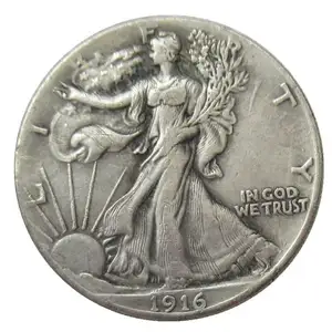 Großhandel dupliziert 1916 P/D/S Walking Liberty Half Dollar 50 Cent versilbert dekorative Gedenkmünzen