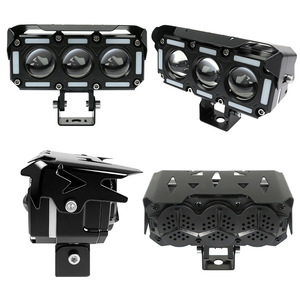 Qideguan 3-Eye Motorcycle <b>Spotlight</b> LED Single Row IP67 DC9V-60V - Product Image 5