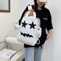 Sac à dos personnalisé en cuir PU vintage mignon monstre fantôme Halloween diable Sac à dos en peluche 3D personnage de dessin animé