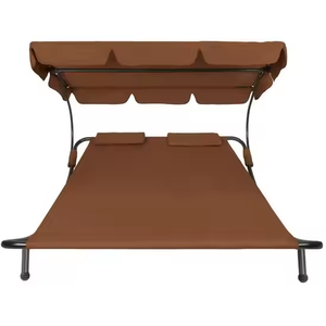 Fauteuil balançoire 2 <span class=keywords><strong>places</strong></span> pour extérieur, <span class=keywords><strong>lit</strong></span> double <span class=keywords><strong>de</strong></span> <span class=keywords><strong>jardin</strong></span> avec 2 roues pour <span class=keywords><strong>jardin</strong></span>, patio, cour. - Product Image 2