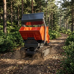 1200kg Bestselling Products Mini Crawler Truck Small Rubber Transport <b>Tracked</b> <b>Dumper</b> with Ce - Product Image 1