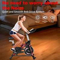 Vélo de spinning d'intérieur à résistance magnétique Athfiner, coussin de siège confortable, transmission par courroie silencieuse, écran LCD, capacité de 330 lb, unisexe