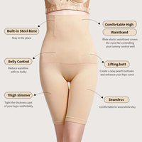 SSHAPER Shorty gainant sans couture pour femme, taille haute, effet remonte-fesses et ventre plat, respirant, post-partum