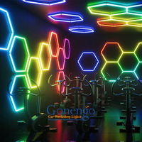 Nouvelles lumières hexagonales créatives pour scène, barres lumineuses LED colorées, lumières décoratives pour discothèque, fabriquées en Chine