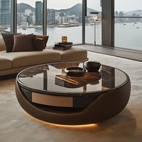 Table basse de salon en marbre italien, modèle design, nouveau style minimaliste, sur mesure, design moderne, grand plateau plat, garantie 10 ans