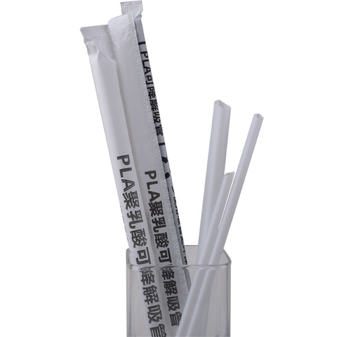 100% Natural Plant Drinking Reed Straw Eco-Friendly White Pla 7*200Mm