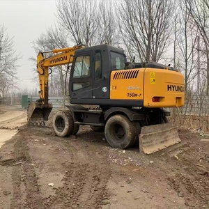 Excavadora de Ruedas Hyundai 150W-7 con Cucharón de Excavación y Componente Central del Motor - Product Image 4