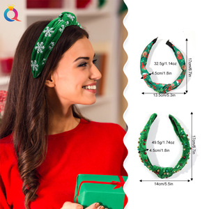 Qiyue Cross-border 2025 Nueva <span class=keywords><strong>Banda</strong></span> para el cabello de tela para mujer de Navidad y Diadema con diseño avanzado-accesorios para el cabello - Product Image 4