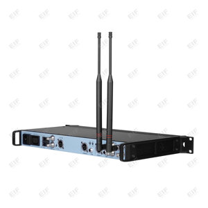 Sistema de Micrófono Inalámbrico de 2 Canales EIF AD4D-3 con Micrófono de Solapa/Auricular y Conector XLR Metálico para Escenario - Product Image 3