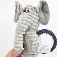 Jouet en peluche pour chien en forme de singe ou d'éléphant, amusant et couineur, jouet à mâcher doux et durable pour animaux de compagnie, vente en gros