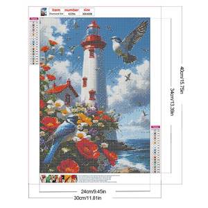 Modern 30*40cm DIY <strong>Lighthouse</strong> Modern Wall Decor Diamond <strong>Painting</strong> Full Round 5D Acrylic Diamond <strong>Painting</strong> for Home Decoration - Product Image 2