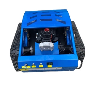 Professional 250CC 4-Stroke Gasoline Engine Track Mounted Lawn <b>Mower</b> with Single Cylinder Design Blue Body - Product Image 1