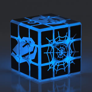 Cube de vitesse 3x3 lumineux à motif Halloween qui brille dans le noir, avec trous, cube de <span class=keywords><strong>puzzle</strong></span> magique lumineux, jeu de réflexion, jouet, peinture UV pour enfants - Product Image 1
