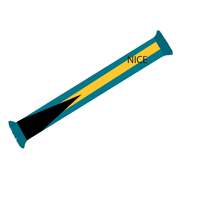 Écharpe tricotée personnalisée avec motif du drapeau des Bahamas, écharpe douce et extensible en polyester avec pompons pour un usage quotidien en hiver et pour offrir en cadeau lors des fêtes