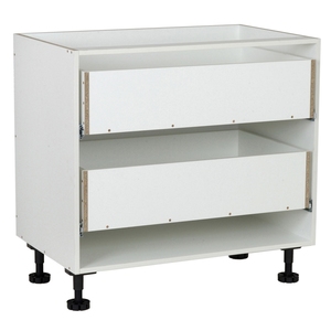 Mueble de Cocina Estilo Europeo al por Mayor, Estructura de Gabinete Plano, Gabinete con Cajones Blanco - Product Image 3