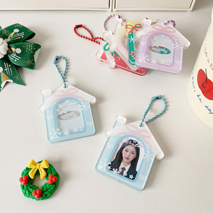 Spot Wholesale Cartoon 1-inch Photo <b>Frame</b> Keychain Celebrity ID Card Photo Pendant Ornament Christmas Gift for <b>Best</b> <b>Friends</b> - Product Image 4